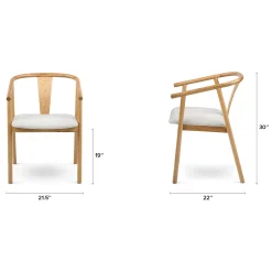 Fonra Dining Chair - Oak and Santolina Gray