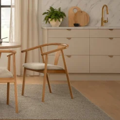 Fonra Dining Chair - Oak and Santolina Gray