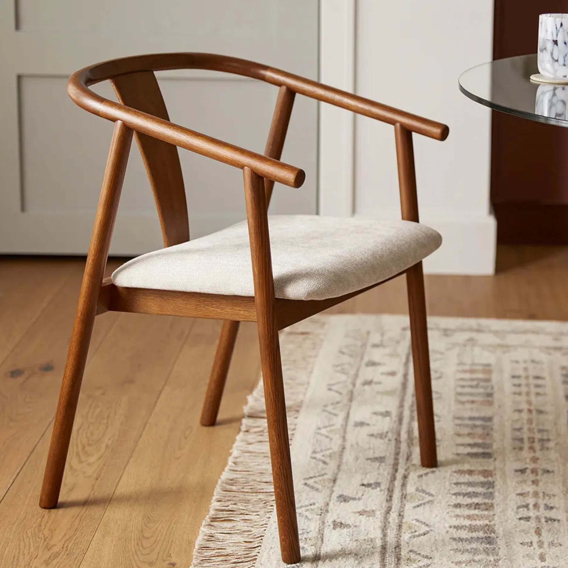Fonra Dining Chair - Smoked Oak and Santolina Gray