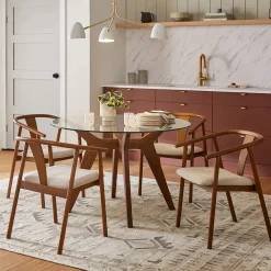 Fonra Dining Chair - Smoked Oak and Santolina Gray
