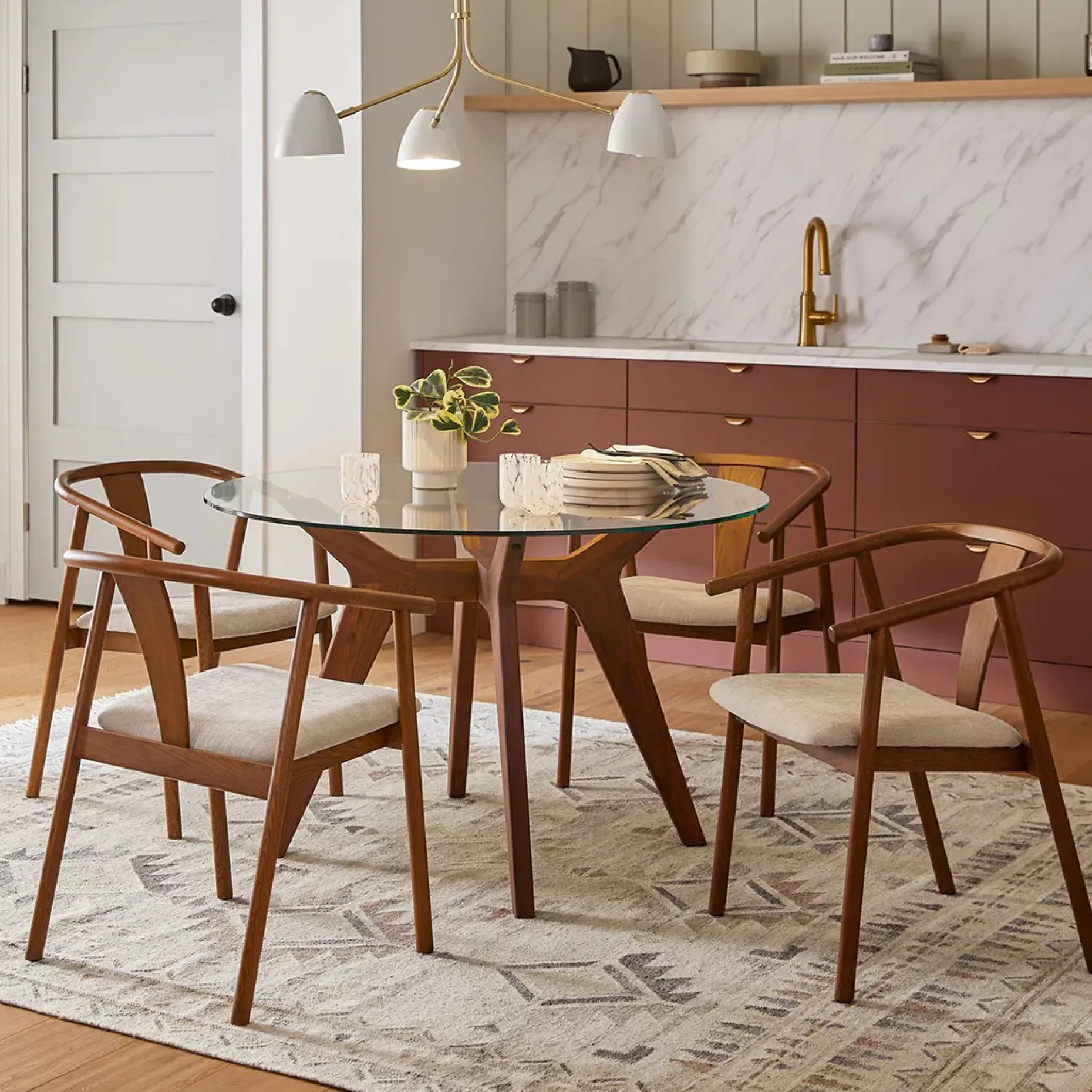 Fonra Dining Chair - Smoked Oak and Santolina Gray