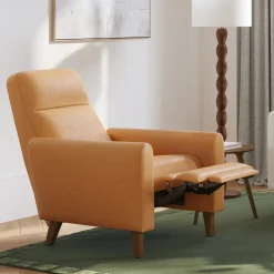 Forrest 32.75" Leather Recliner Lounge Chair - Taos Tan