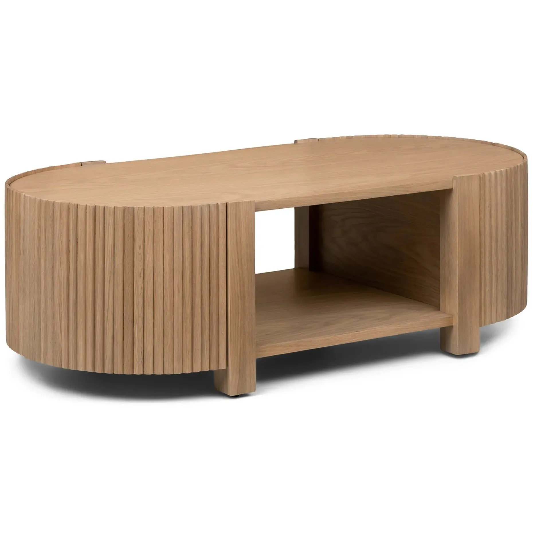 Fortra 50.5" Storage Coffee Table - White Oak