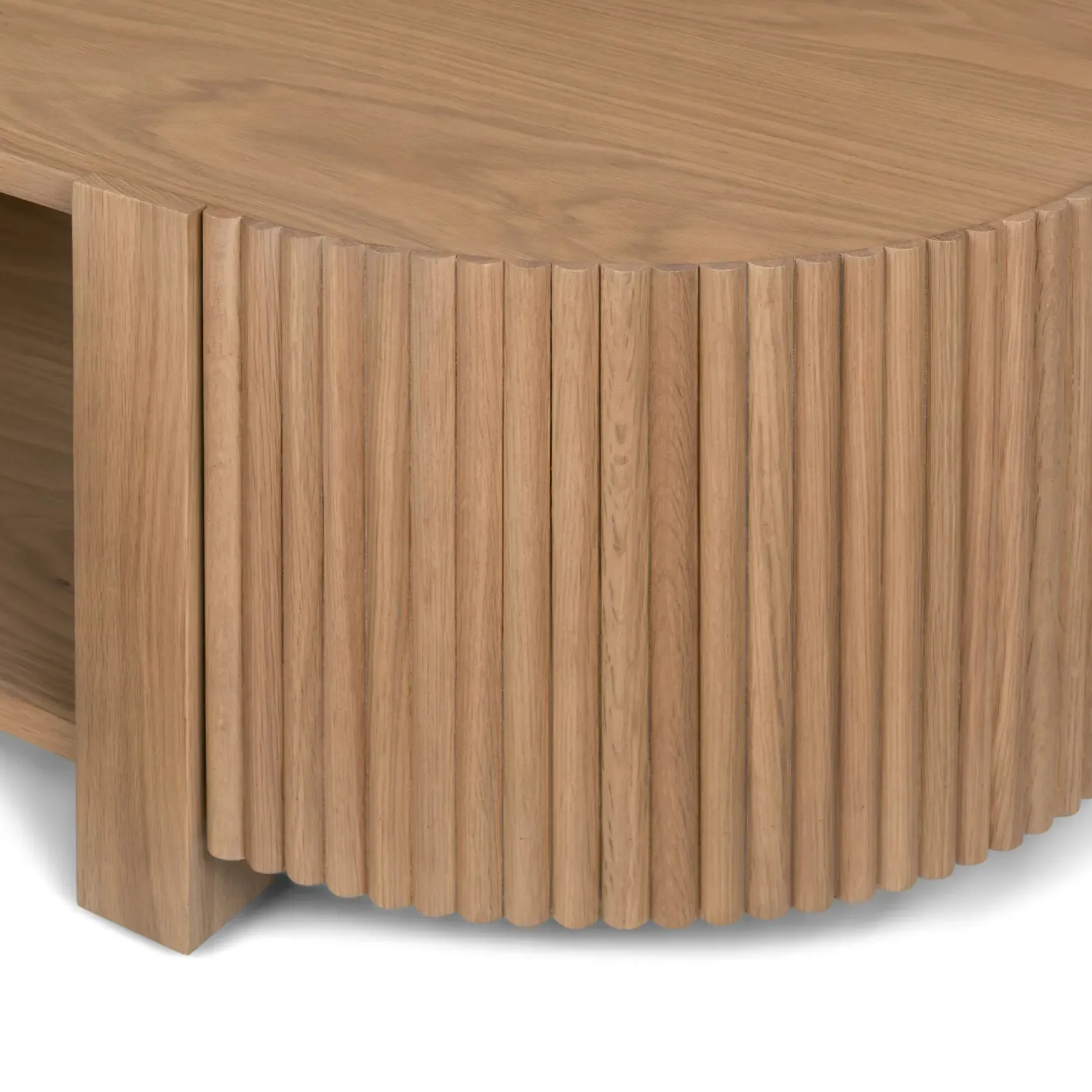 Fortra 50.5" Storage Coffee Table - White Oak