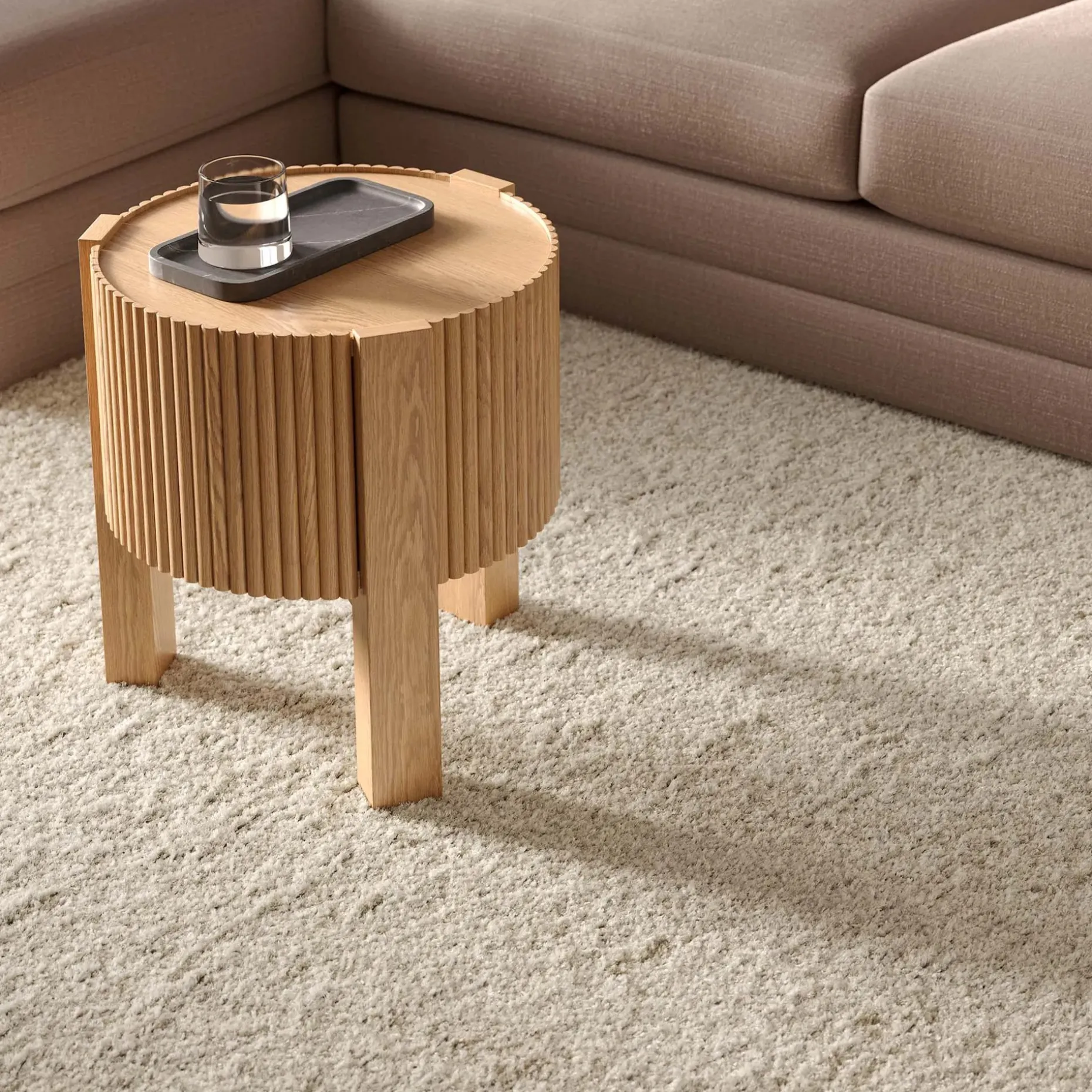 Fortra Storage Side Table - White Oak