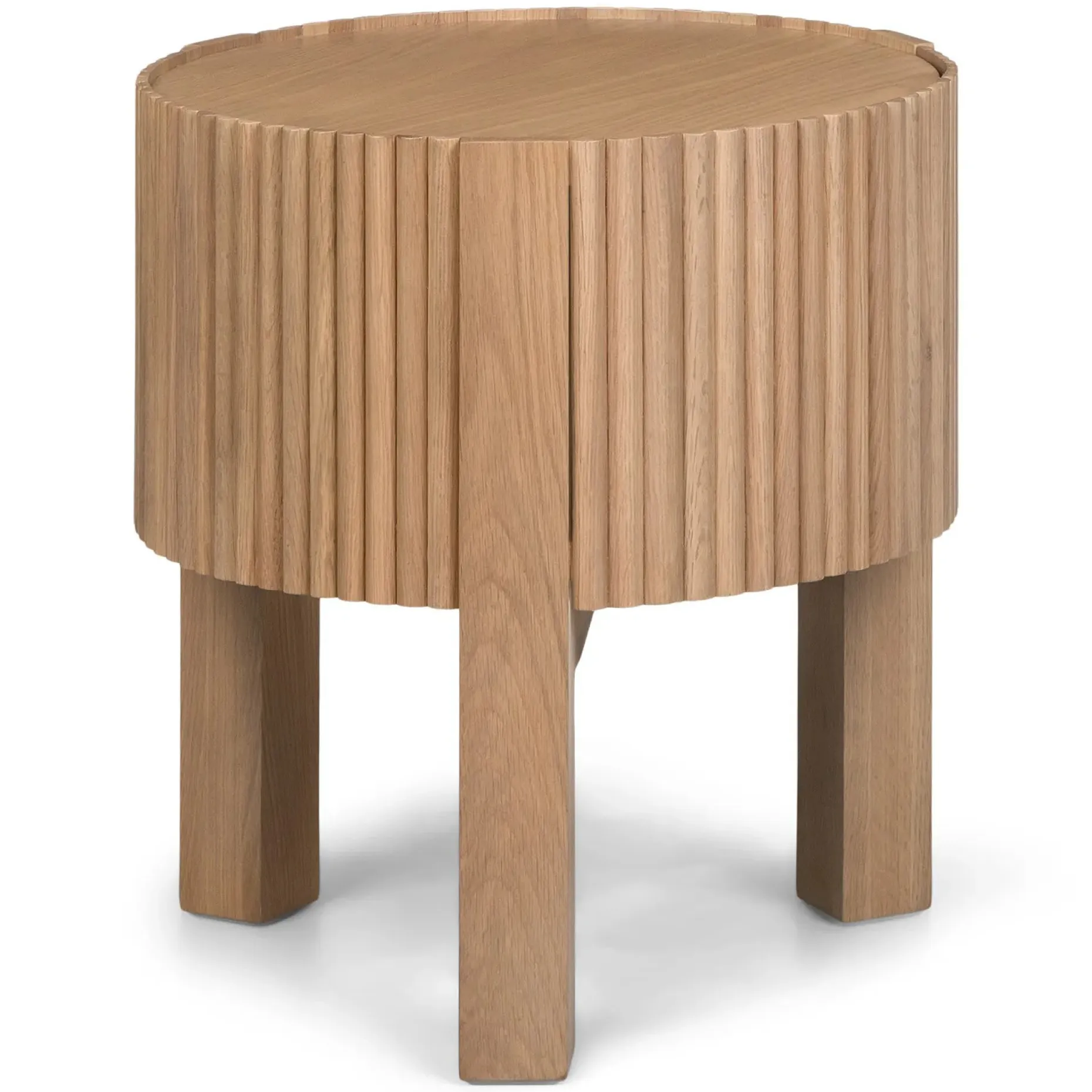Fortra Storage Side Table - White Oak