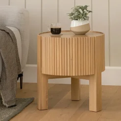 Fortra Storage Side Table - White Oak