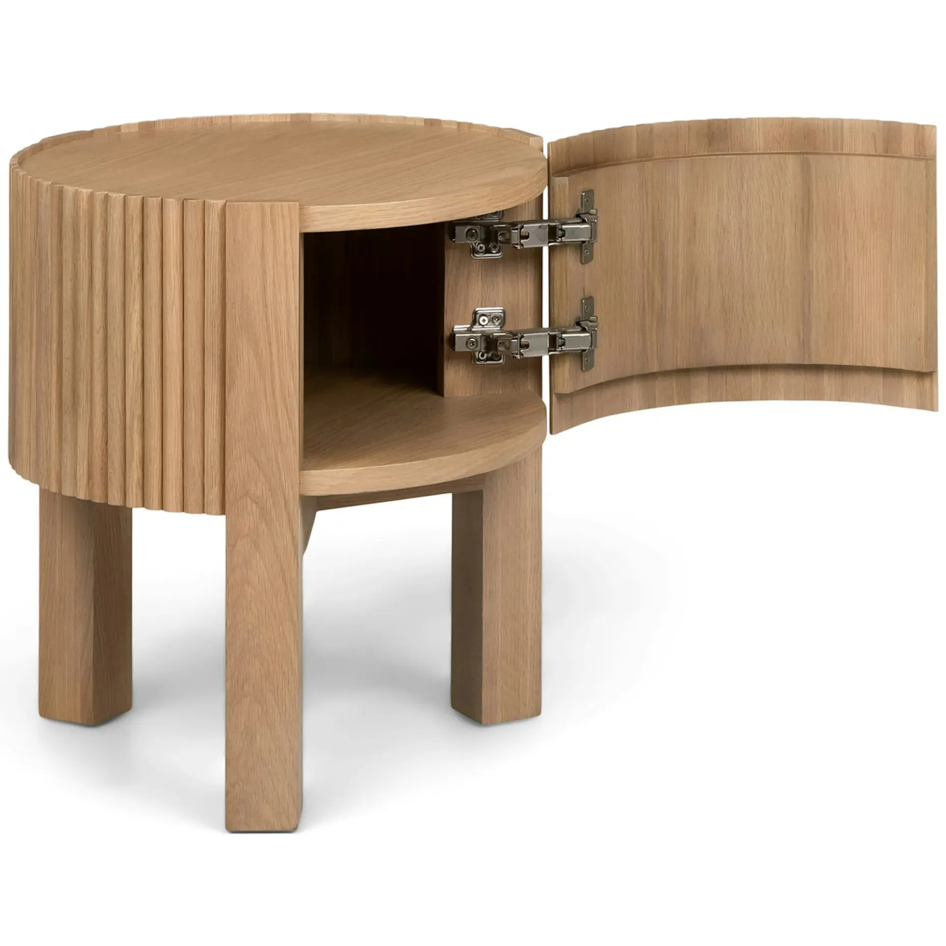 Fortra Storage Side Table - White Oak