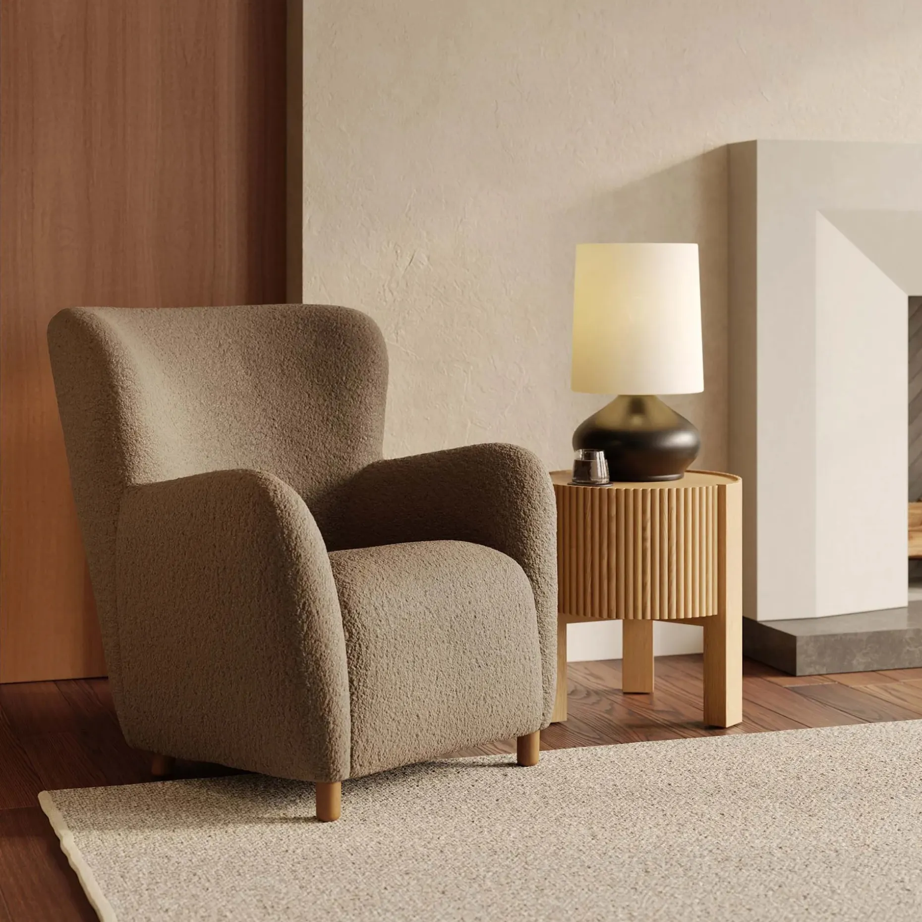 Fortra Storage Side Table - White Oak