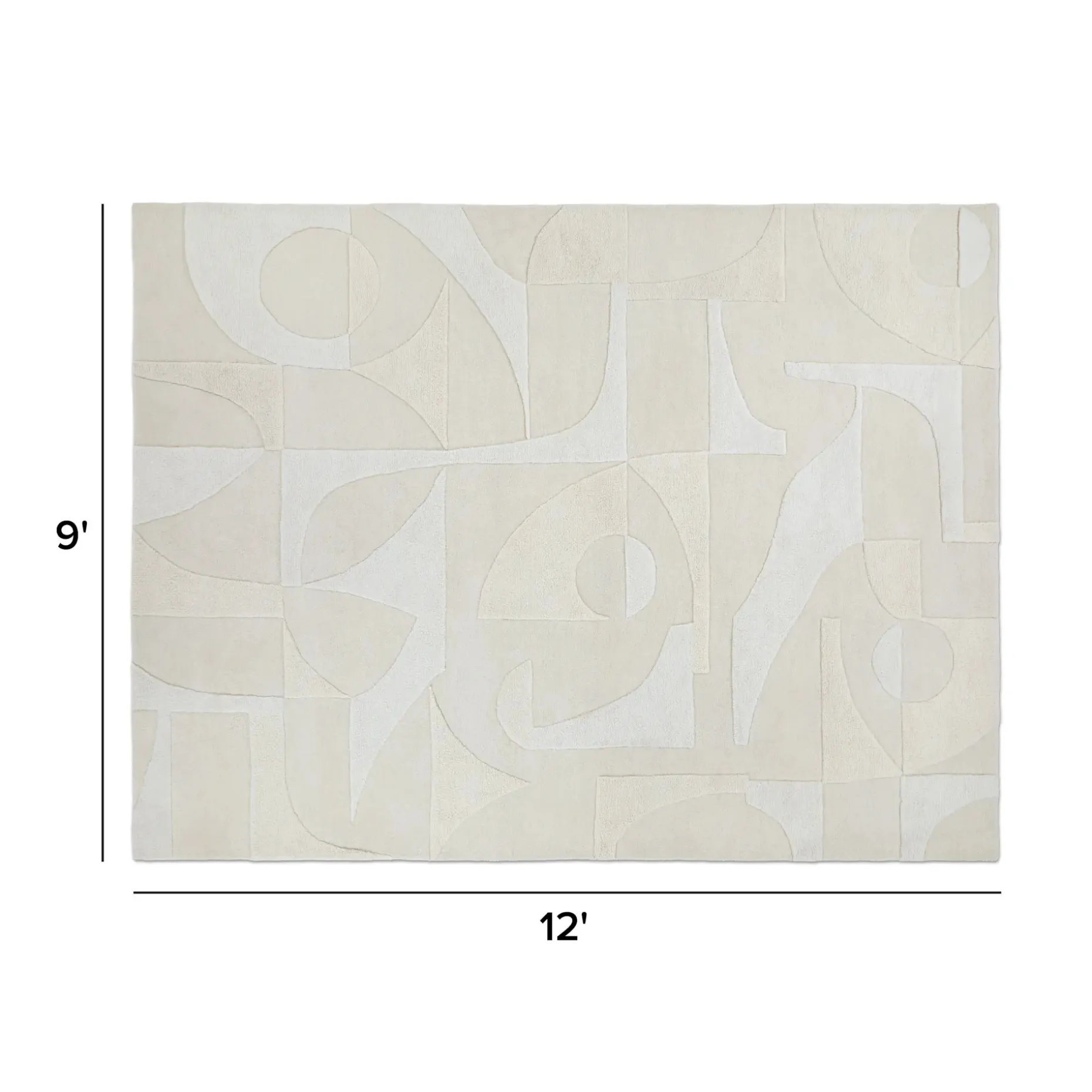 Fraya 9 x 12 Rug - Textured Ivory