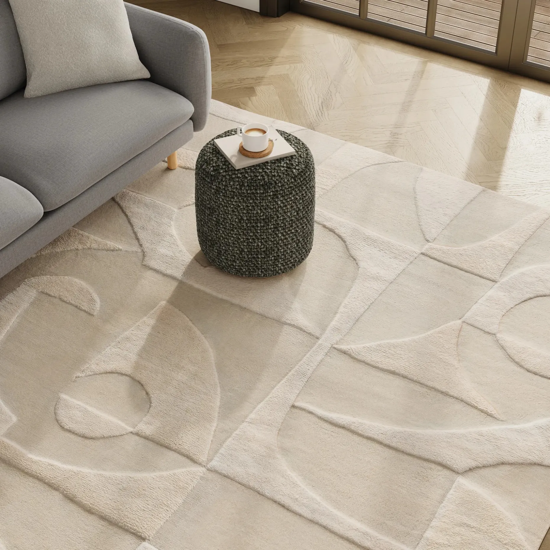 Fraya 8 x 10 Rug - Textured Ivory