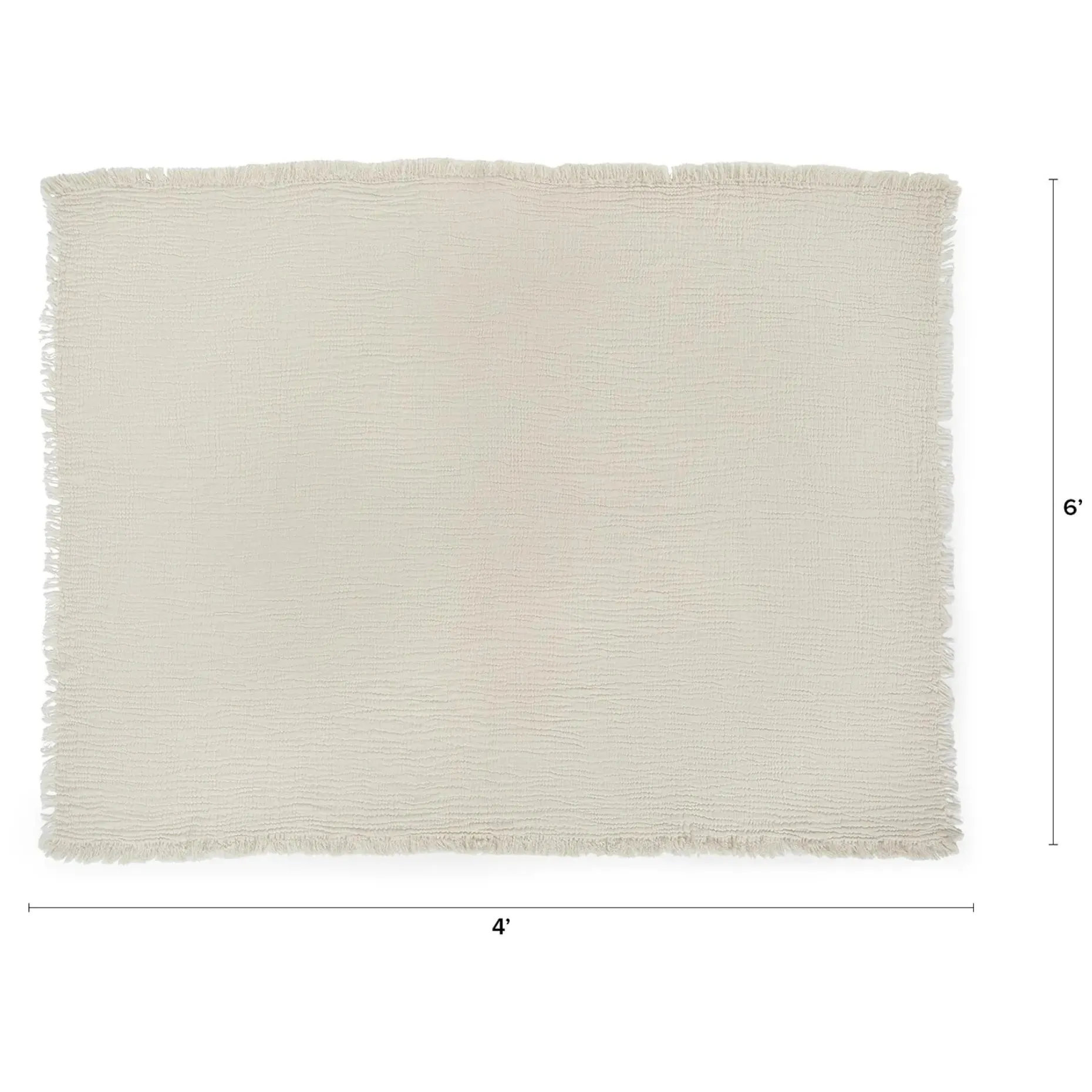 Fresno Cotton Gauze Throw - Light Taupe