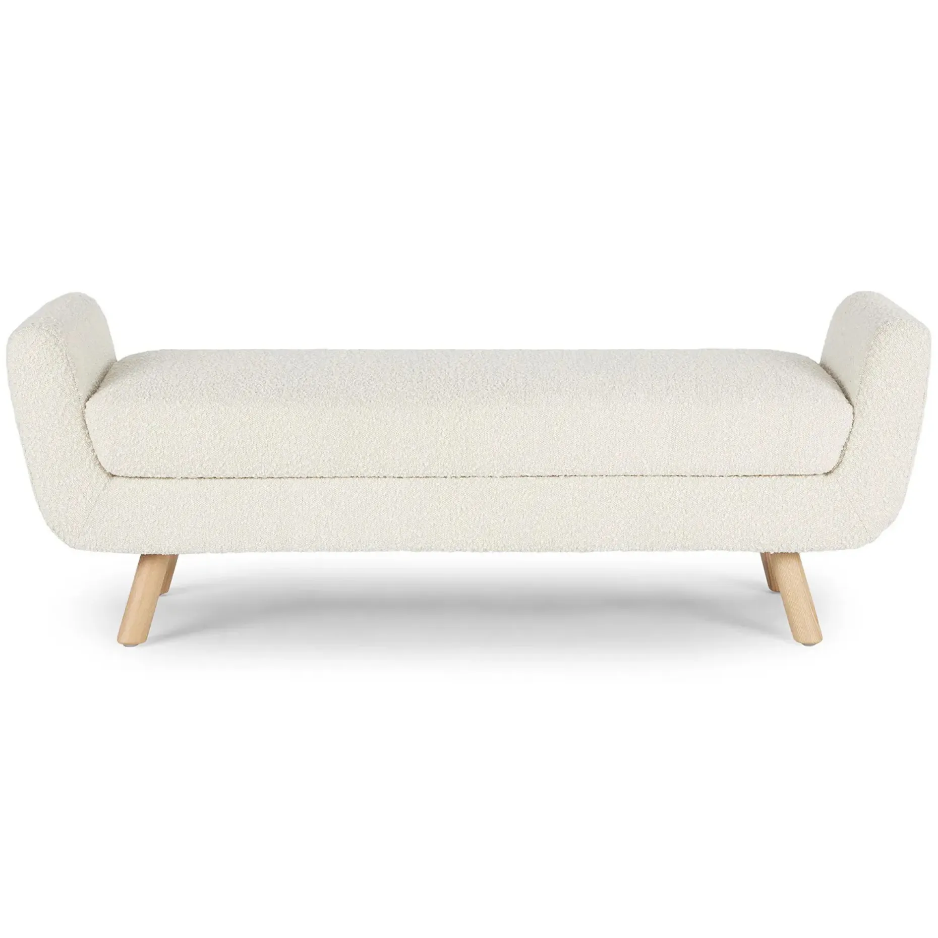 Gabriola 60" Bench - Ivory Bouclé