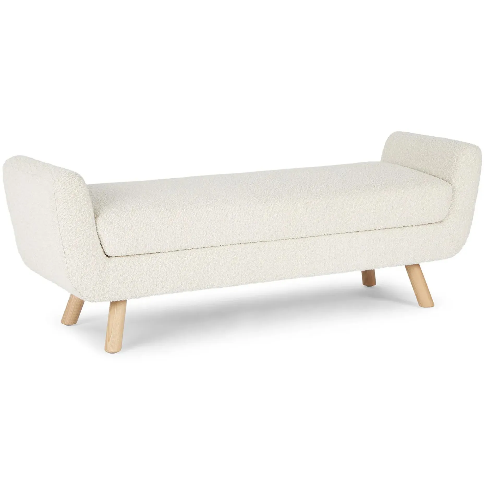Gabriola 60" Bench - Ivory Bouclé