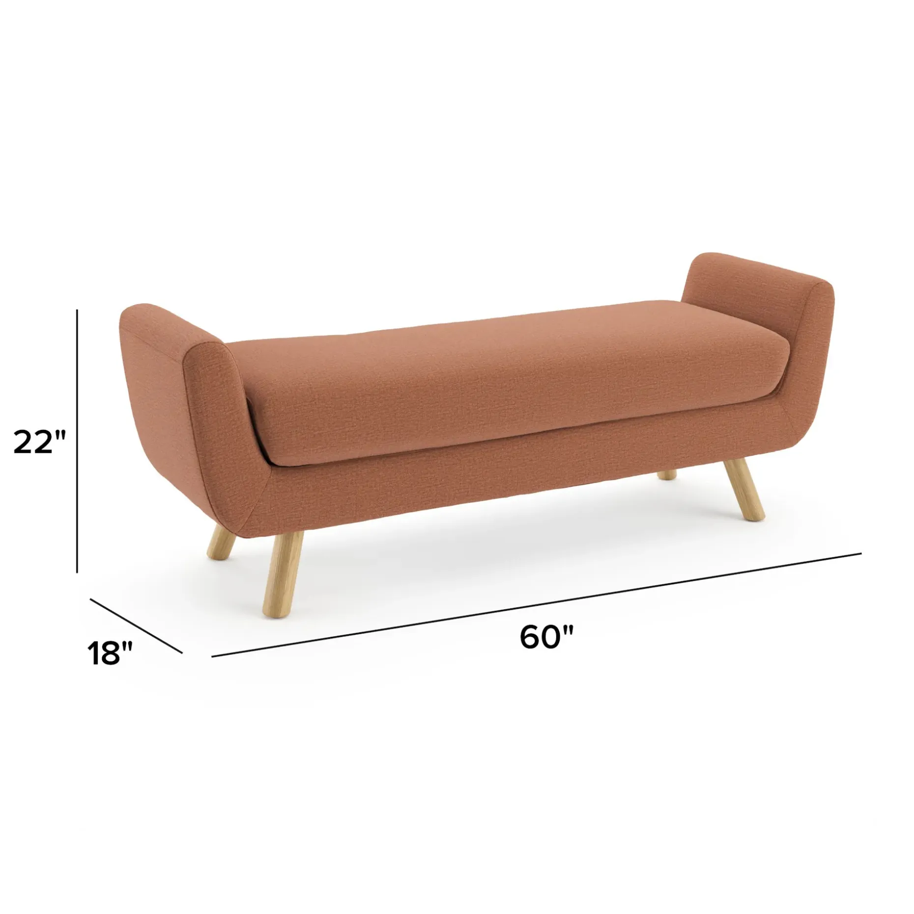 Gabriola 60" Bench - Vinna Clay