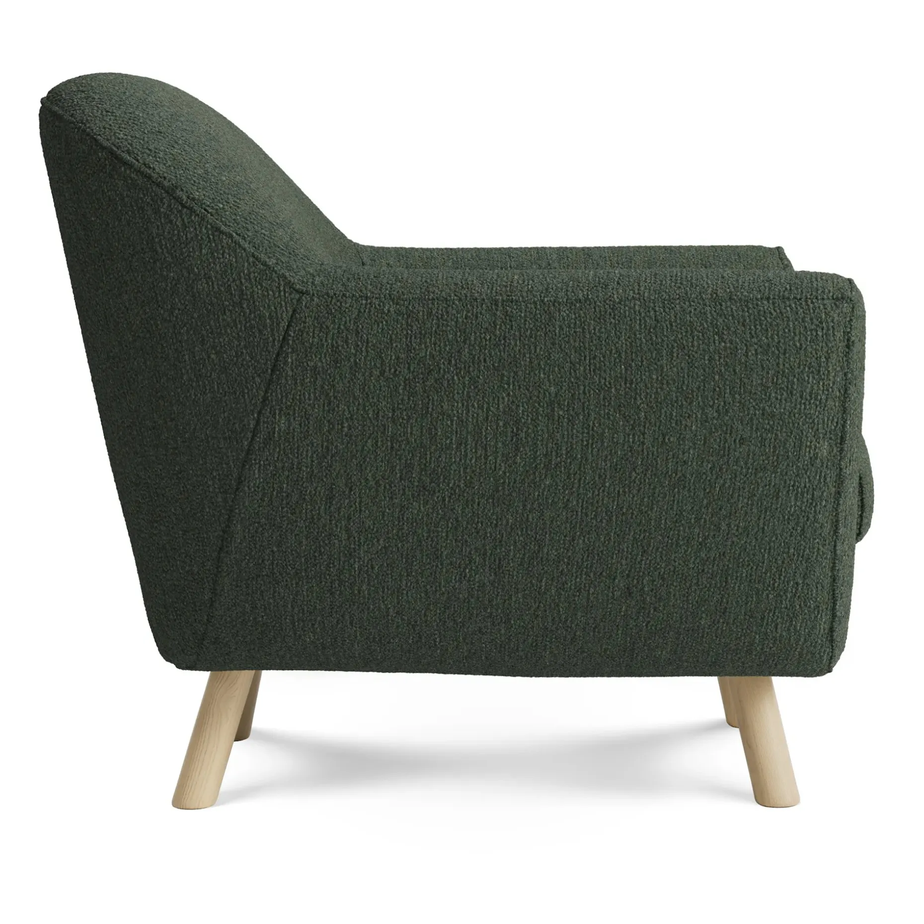 Gabriola 34" Lounge Chair - Green Wool Bouclé