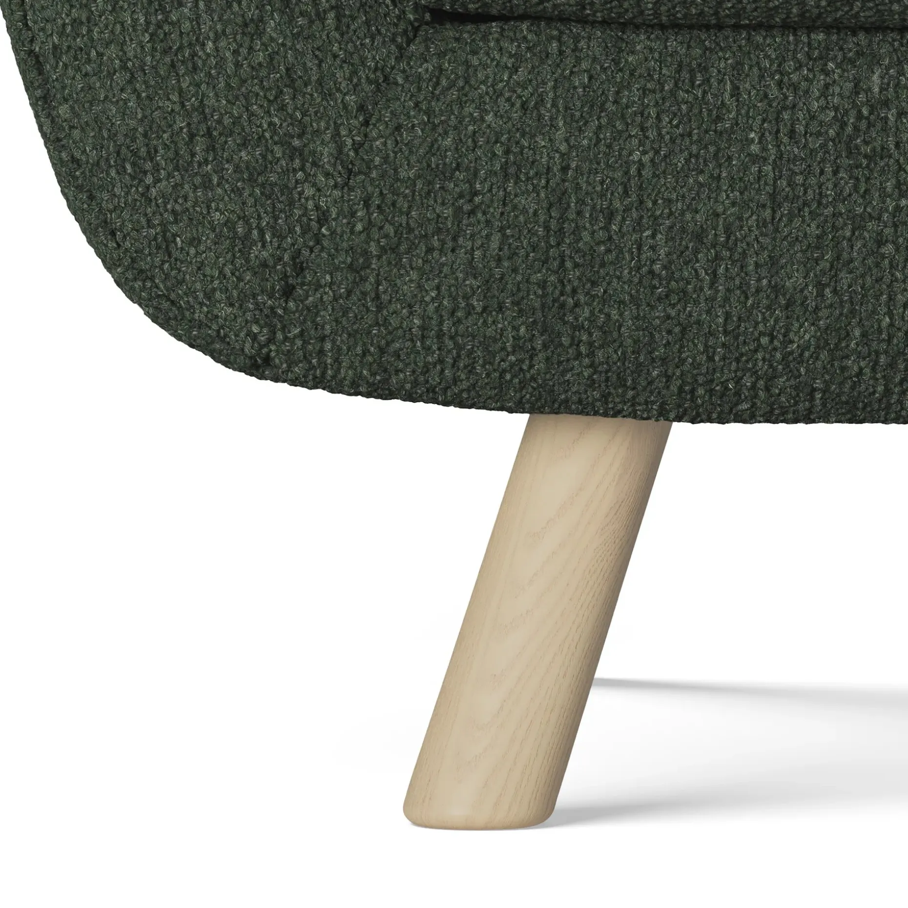 Gabriola 34" Lounge Chair - Green Wool Bouclé