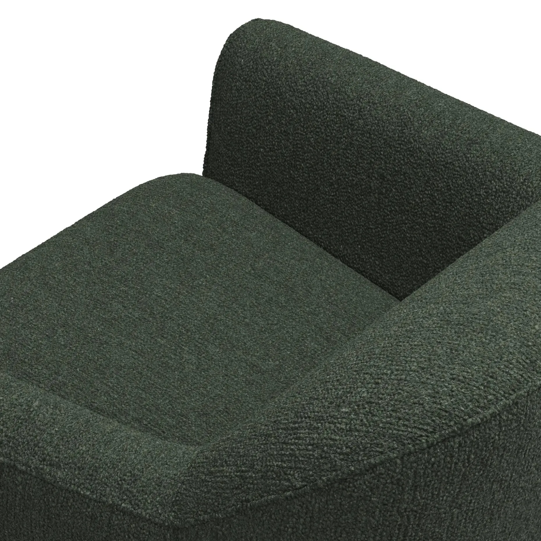 Gabriola 34" Lounge Chair - Green Wool Bouclé