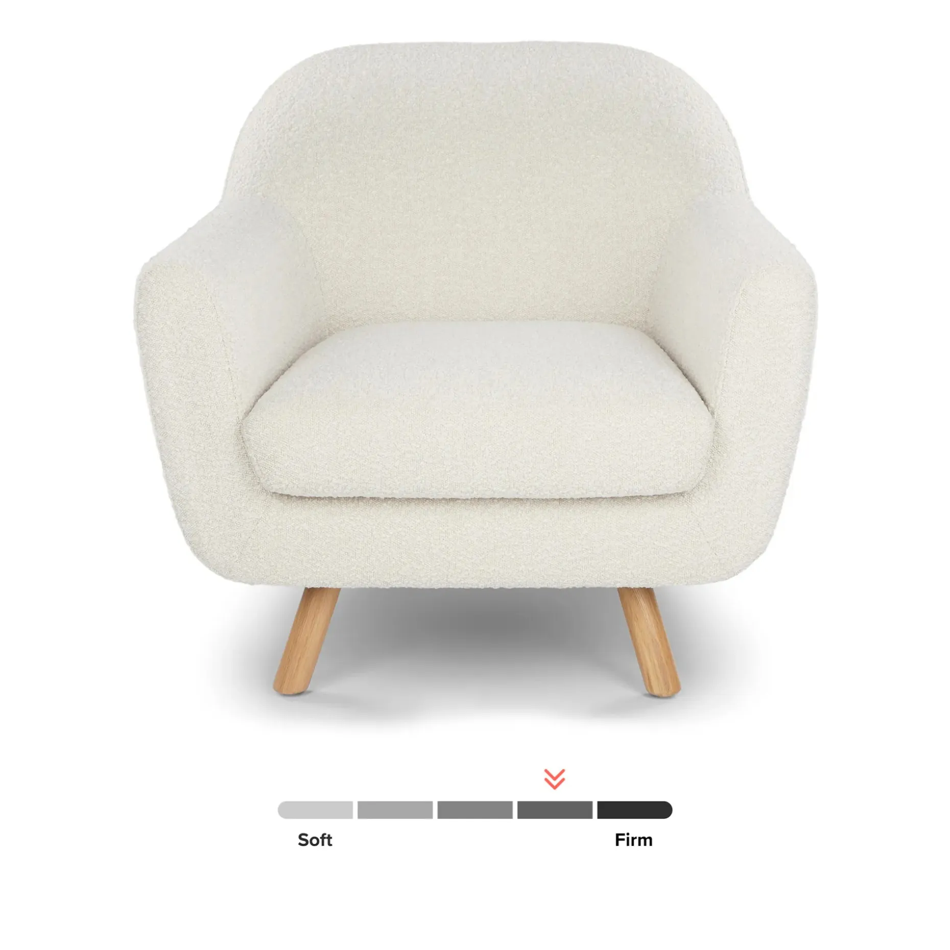 Gabriola 34" Lounge Chair - Ivory Bouclé