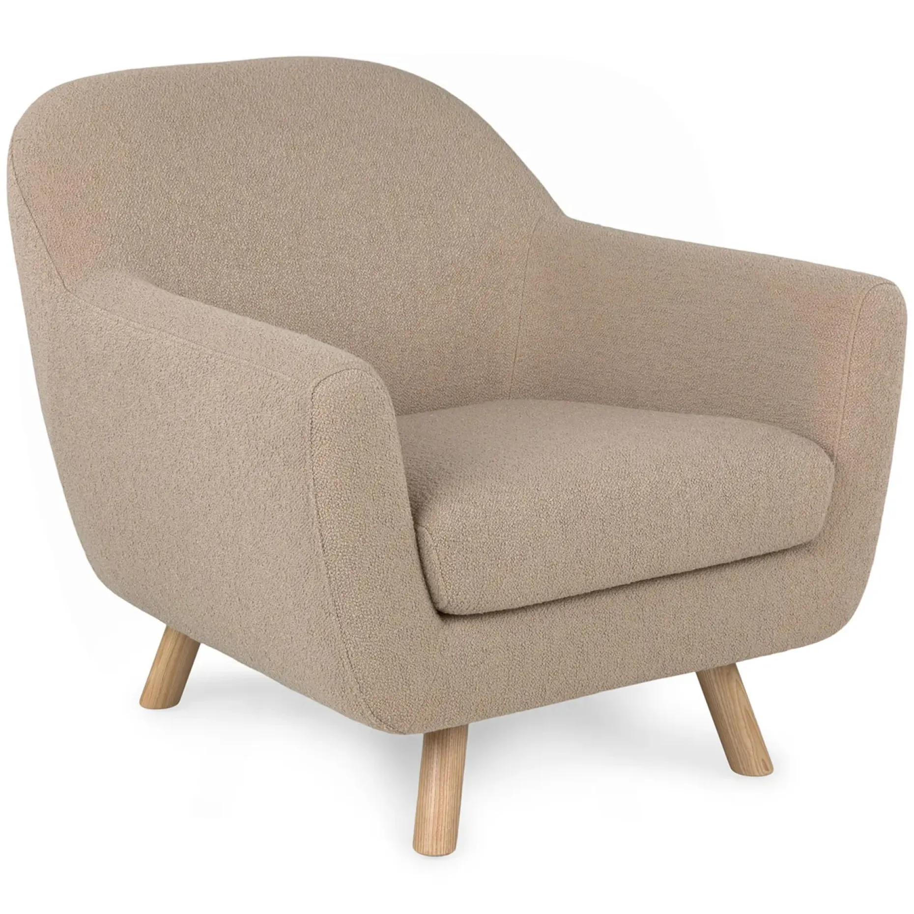 Gabriola 34" Lounge Chair - Sandstone Wool Bouclé