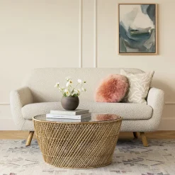 Gabriola 64" Loveseat - Ivory Bouclé