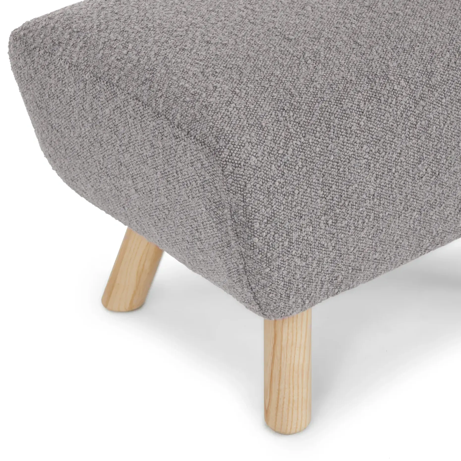 Gabriola 23" Ottoman - Dover Gray Bouclé