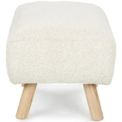 Gabriola 23" Ottoman - Ivory Bouclé