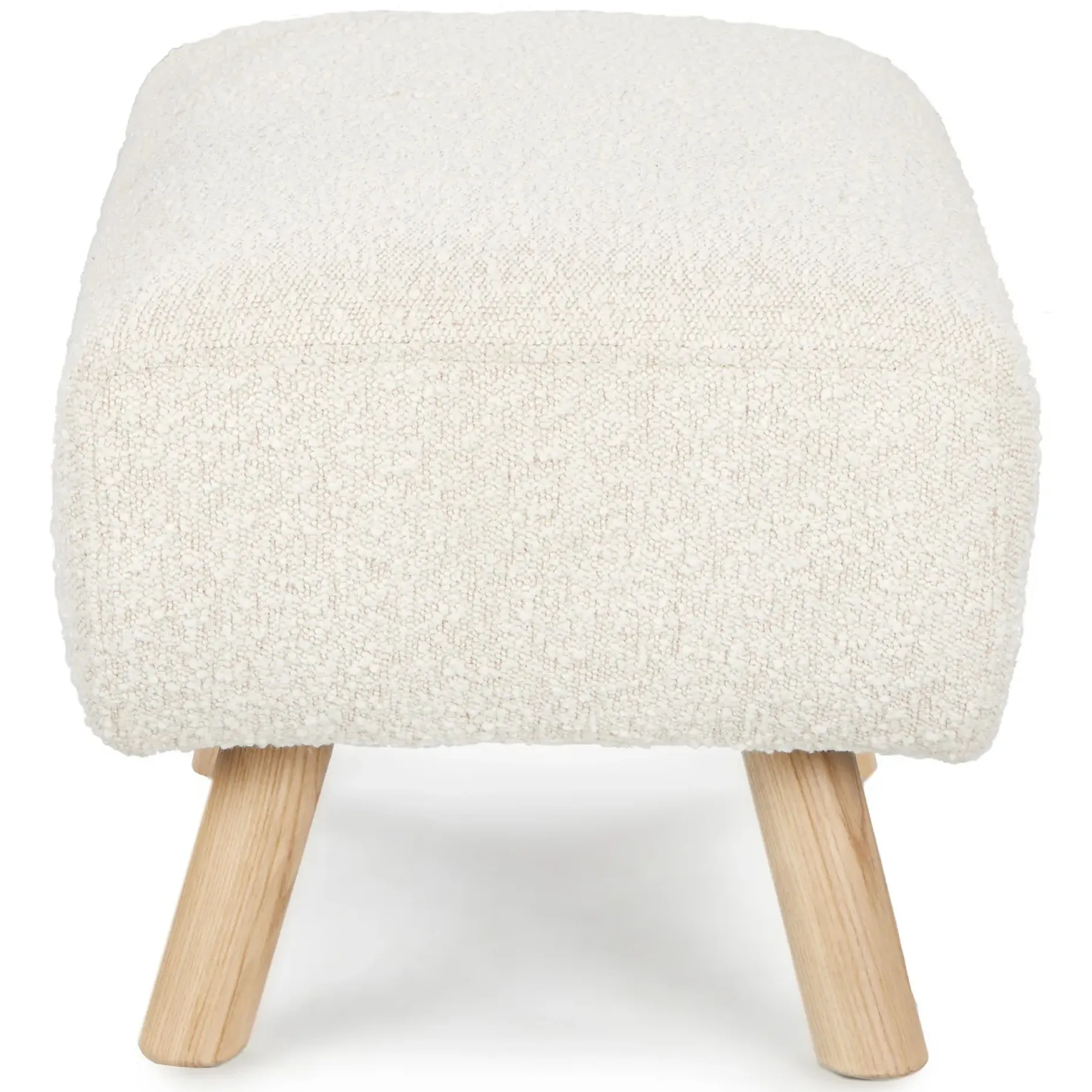 Gabriola 23" Ottoman - Ivory Bouclé