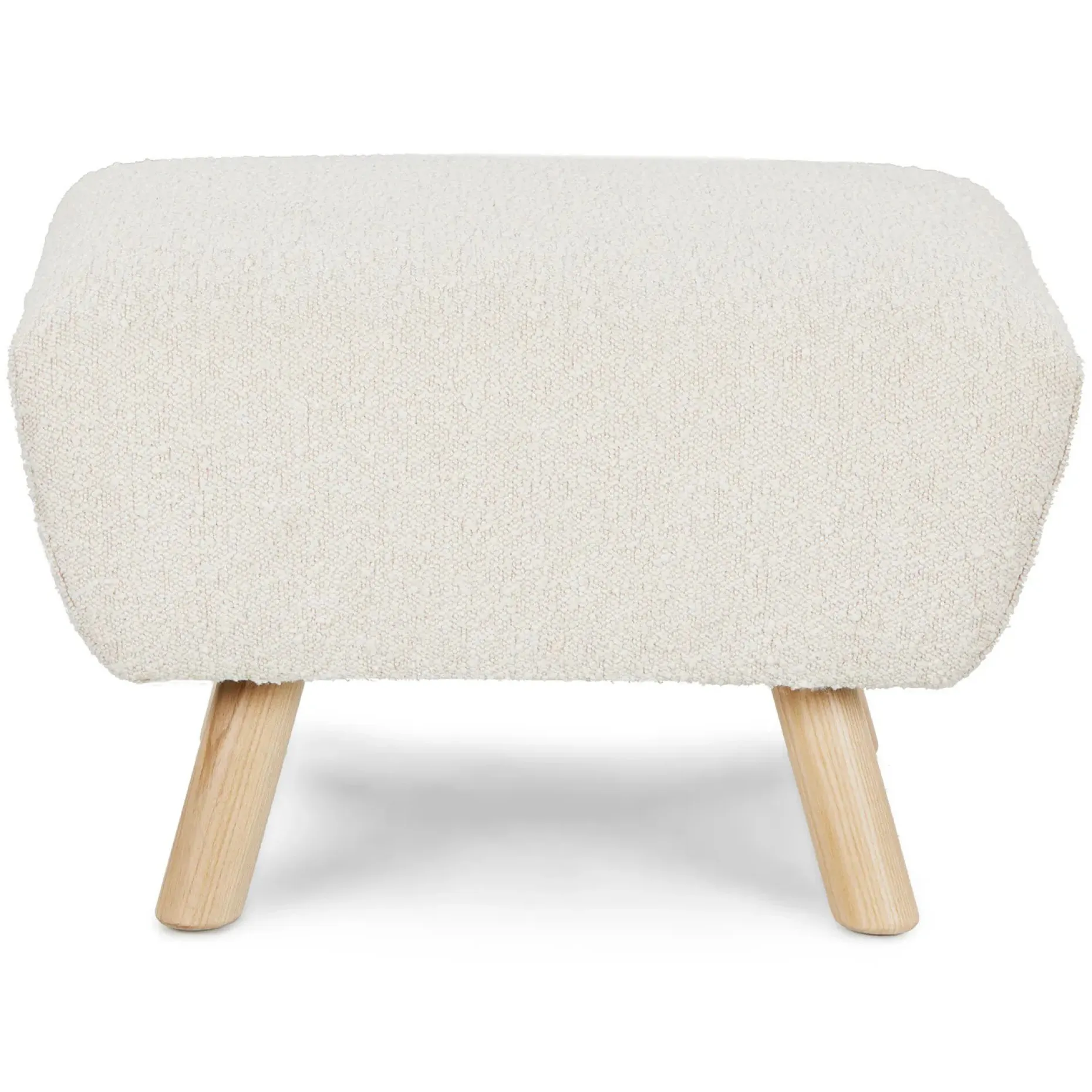 Gabriola 23" Ottoman - Ivory Bouclé
