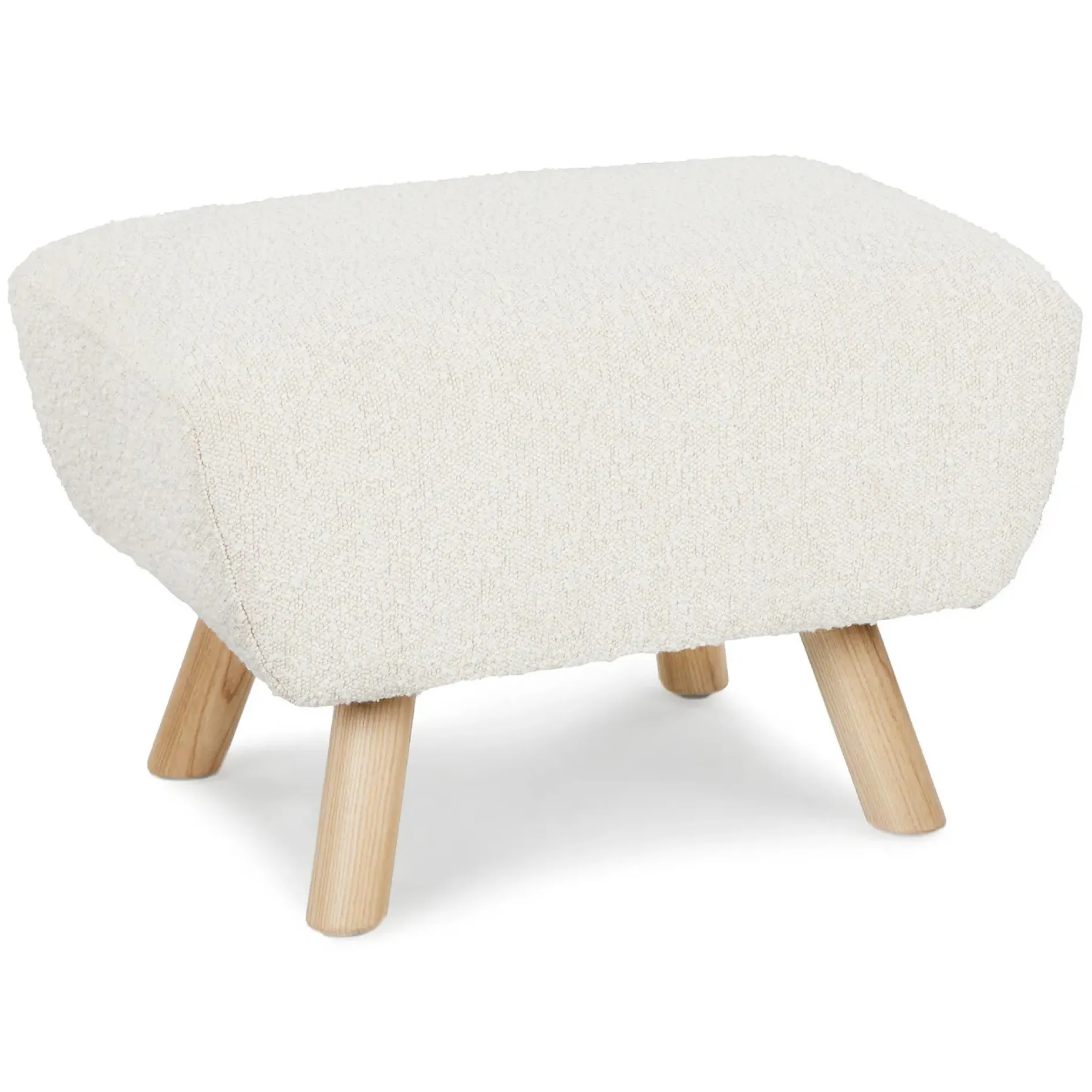 Gabriola 23" Ottoman - Ivory Bouclé