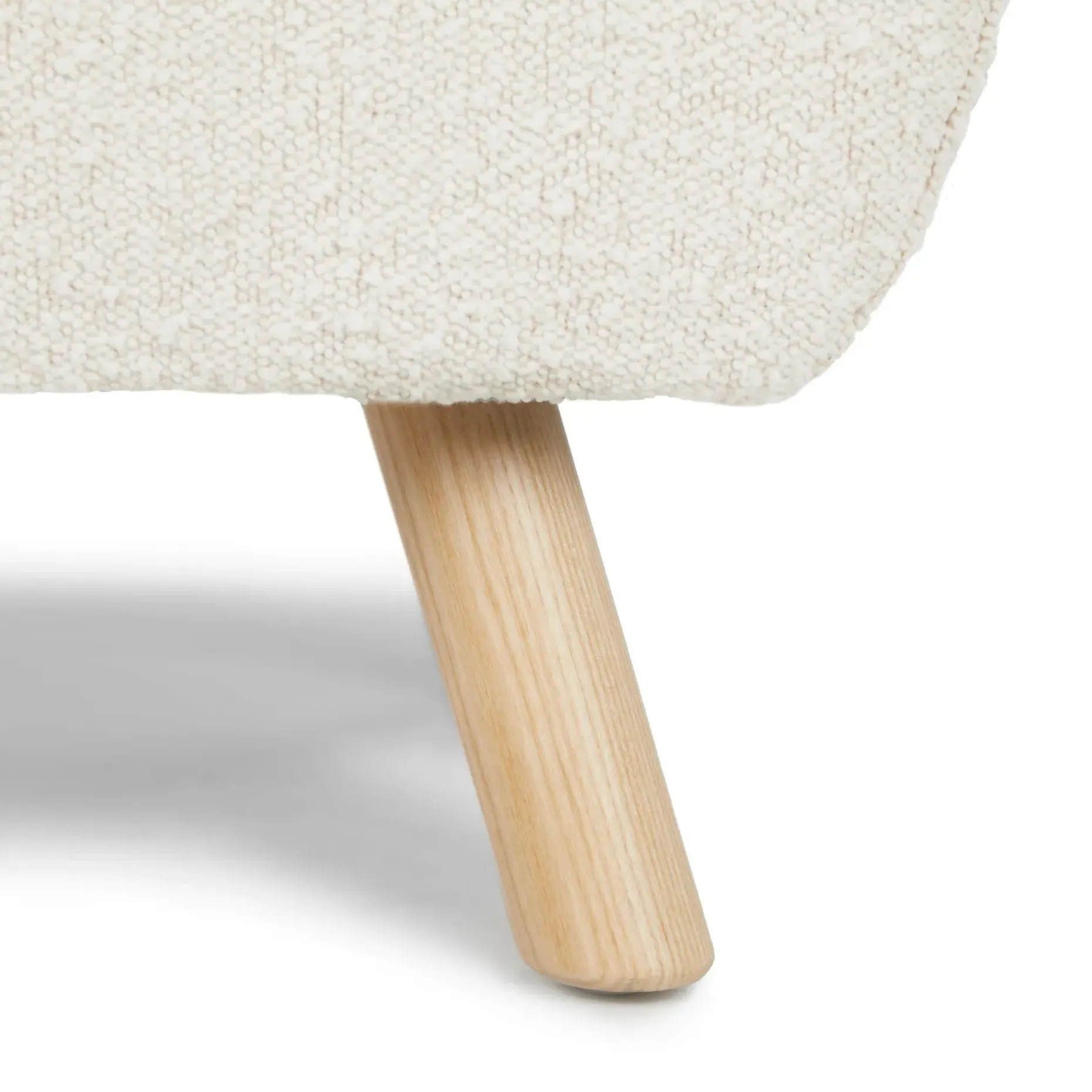Gabriola 23" Ottoman - Ivory Bouclé
