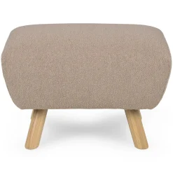 Gabriola 23" Ottoman - Sandstone Wool Bouclé