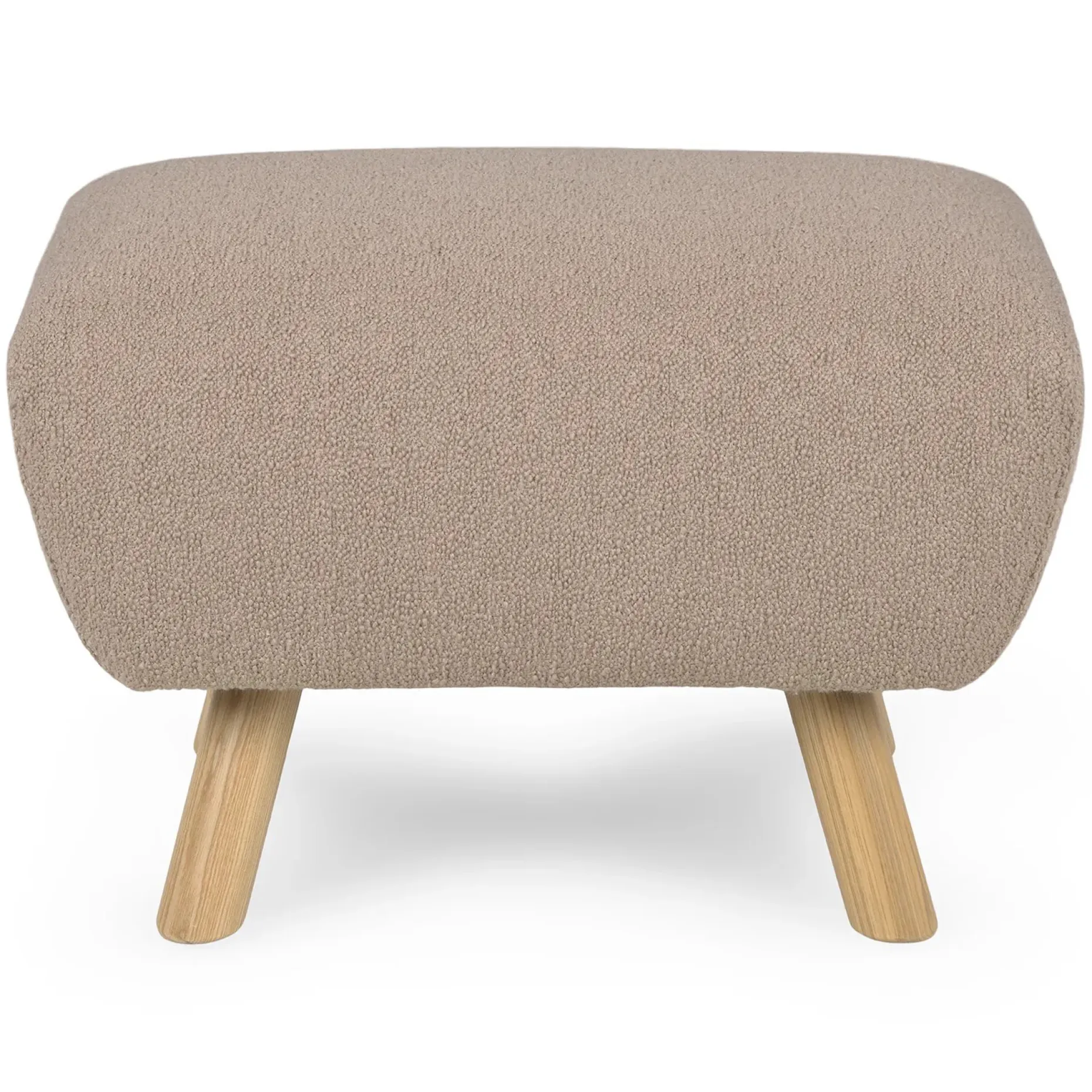 Gabriola 23" Ottoman - Sandstone Wool Bouclé