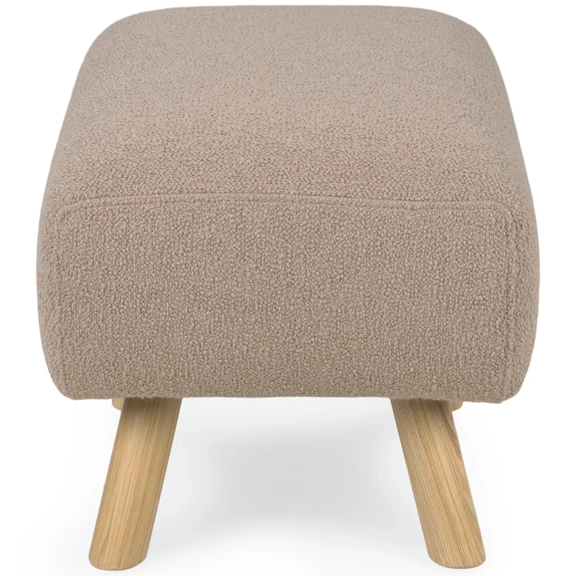 Gabriola 23" Ottoman - Sandstone Wool Bouclé