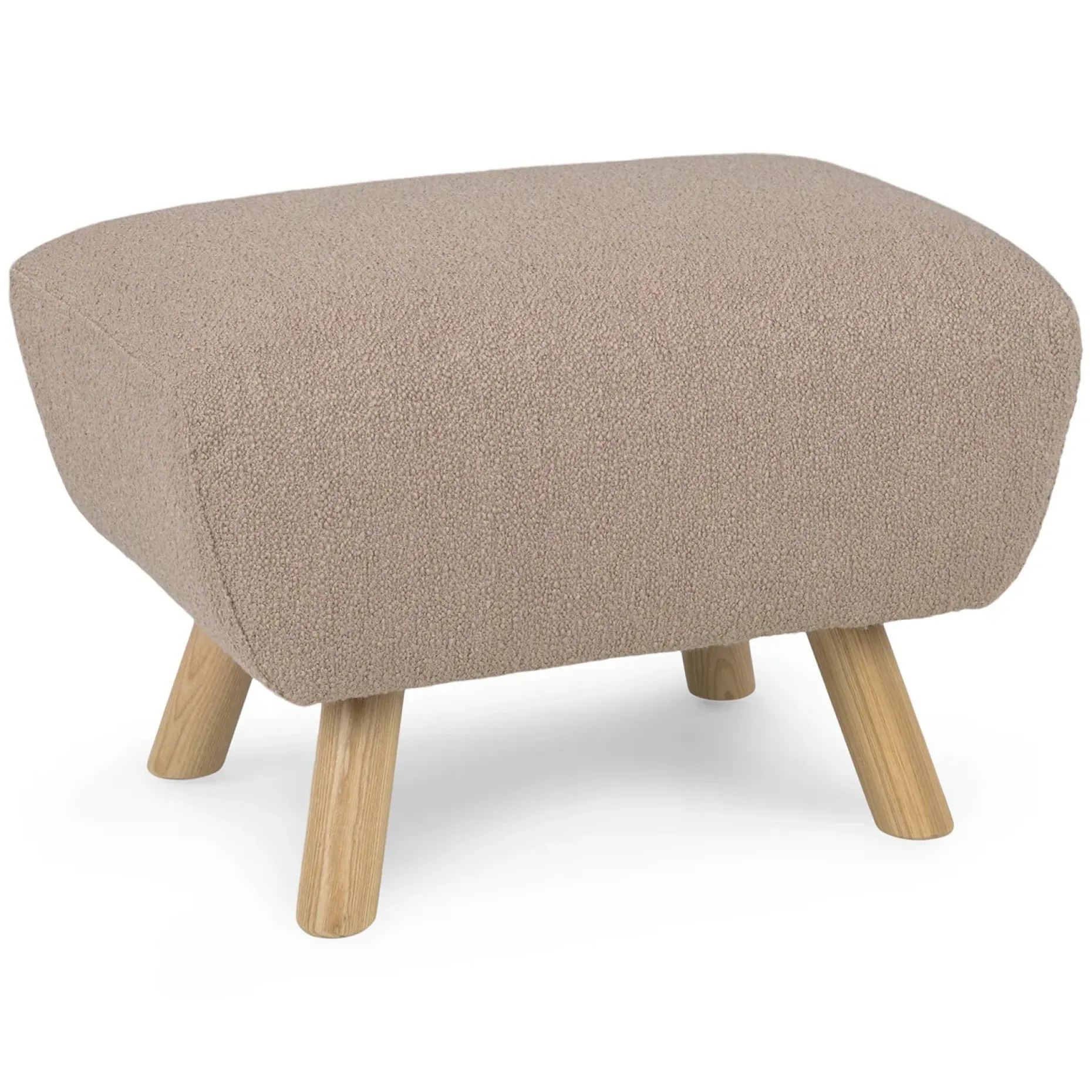 Gabriola 23" Ottoman - Sandstone Wool Bouclé