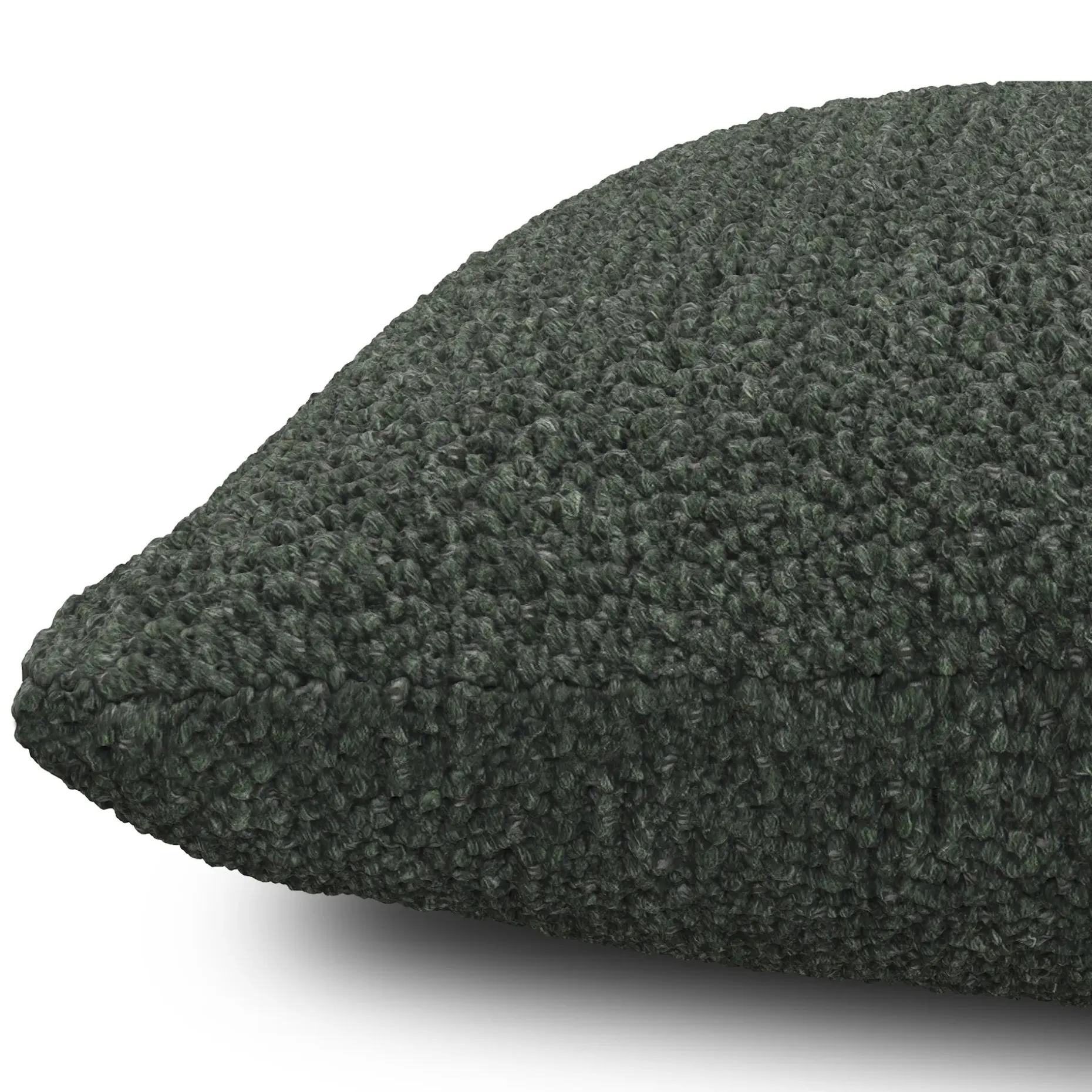 Gabriola Pillow - Green Wool Bouclé