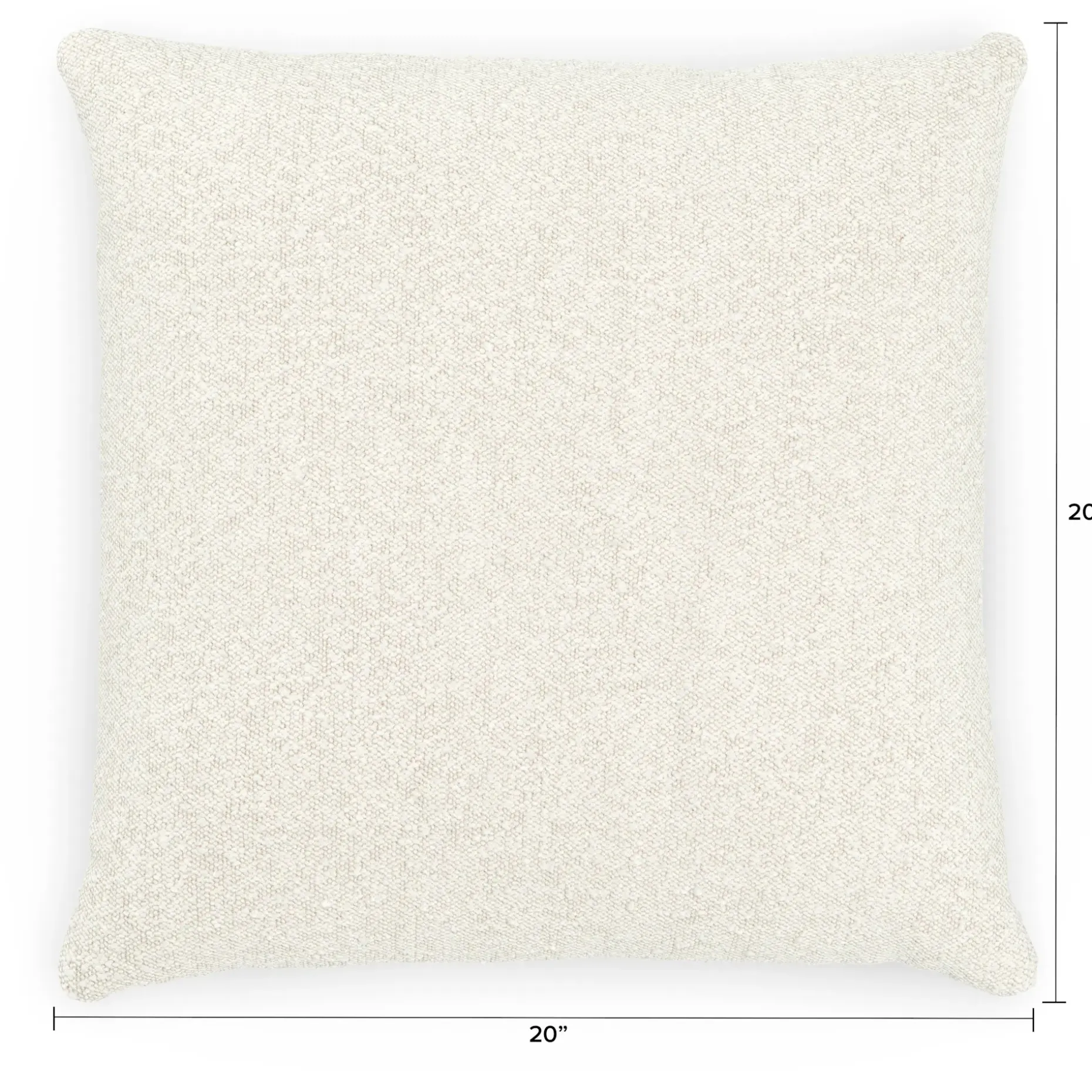 Gabriola Pillow - Ivory Bouclé