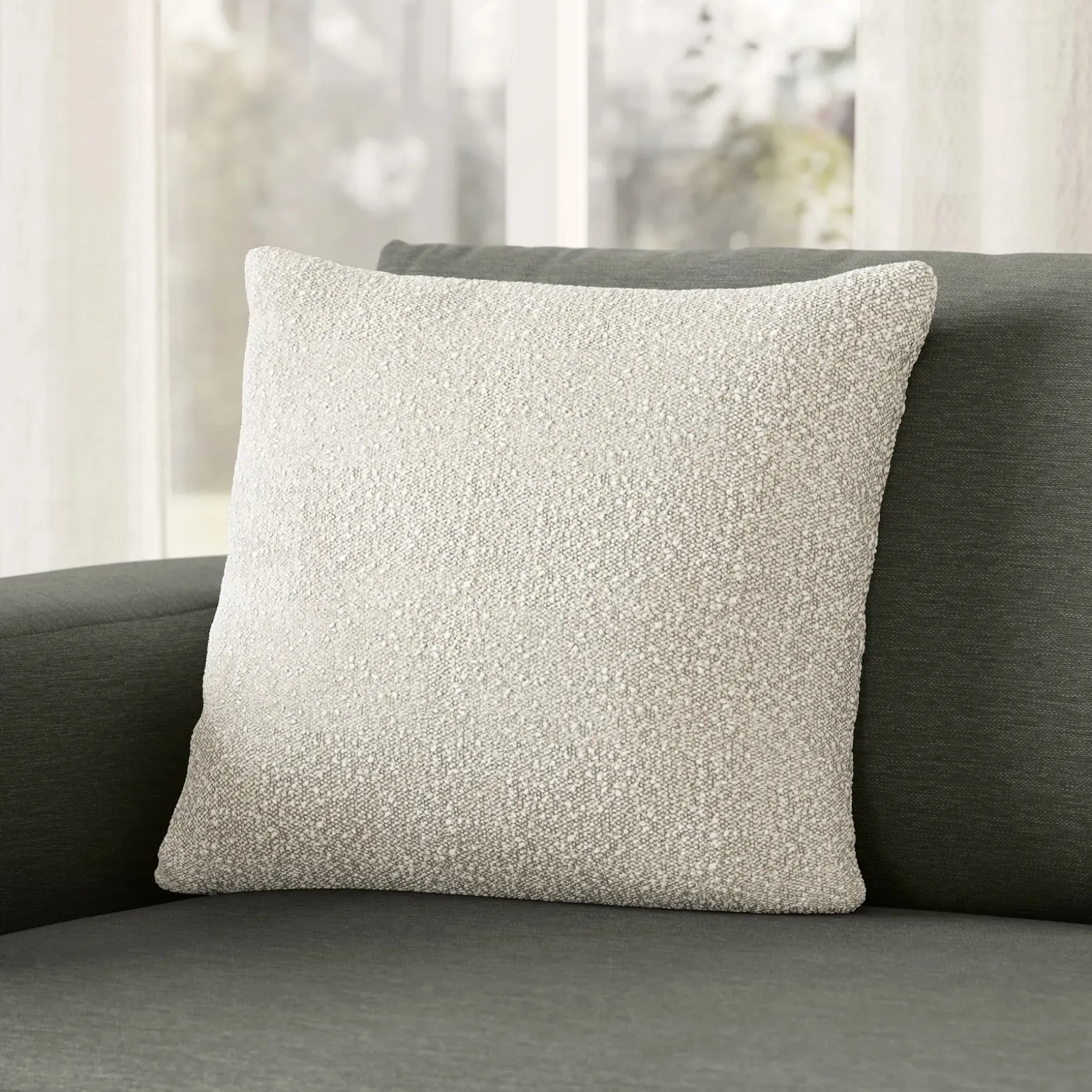 Gabriola Pillow - Ivory Bouclé