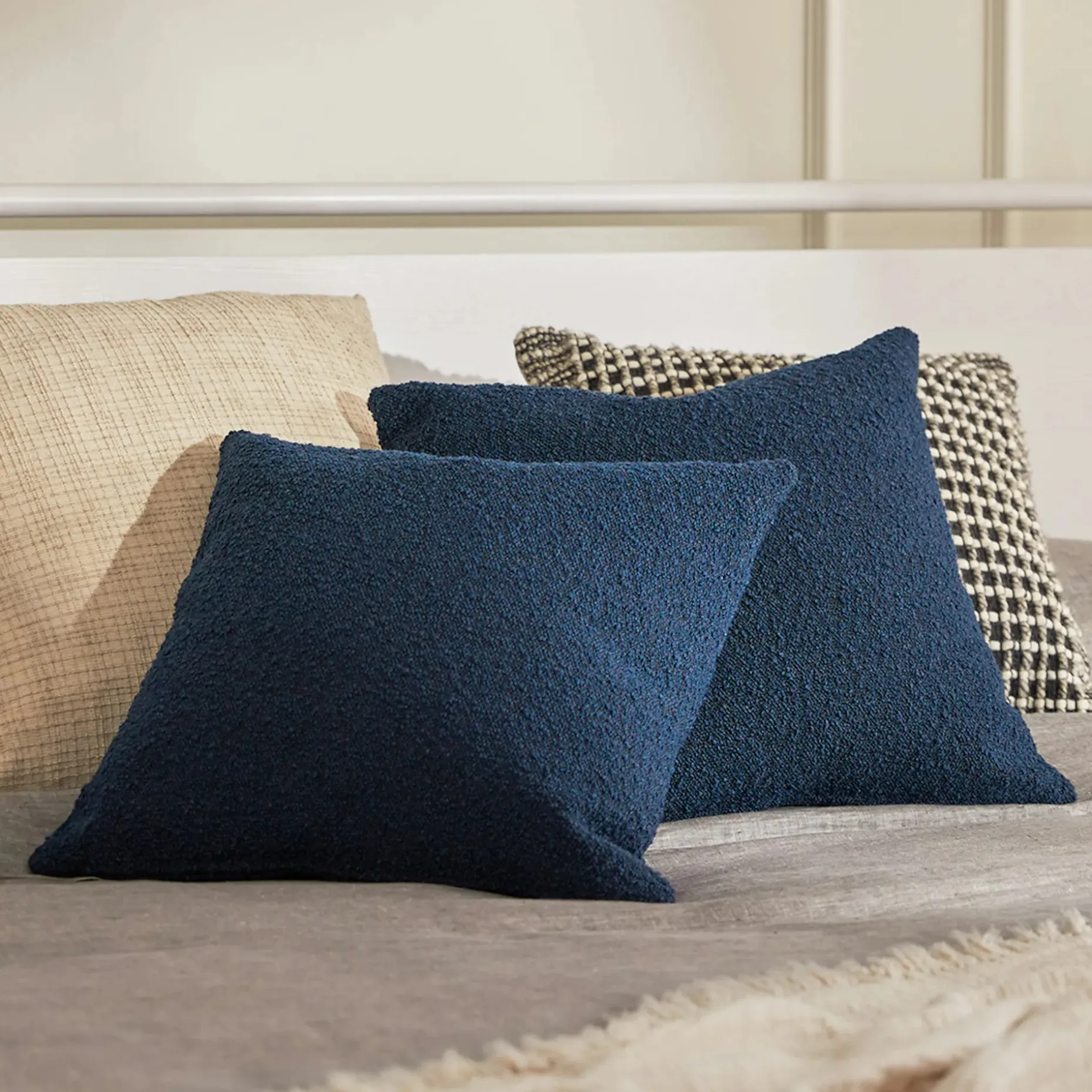 Gabriola Pillow Set - Catalina Blue Bouclé