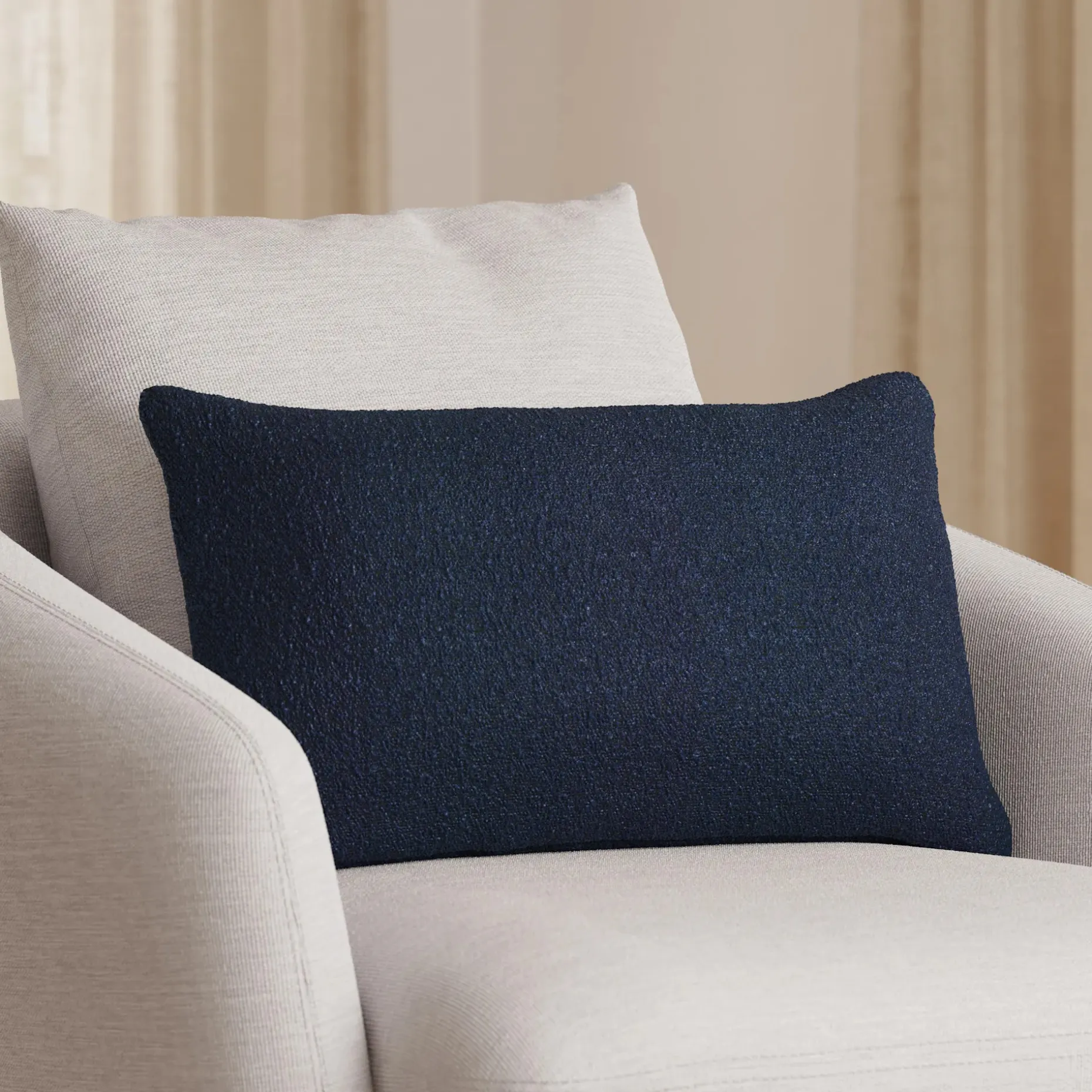 Gabriola Small Pillow - Catalina Blue Bouclé