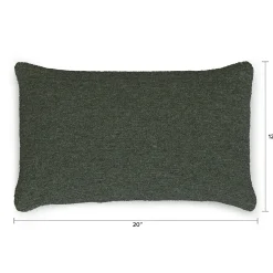 Gabriola Small Pillow - Green Wool Bouclé