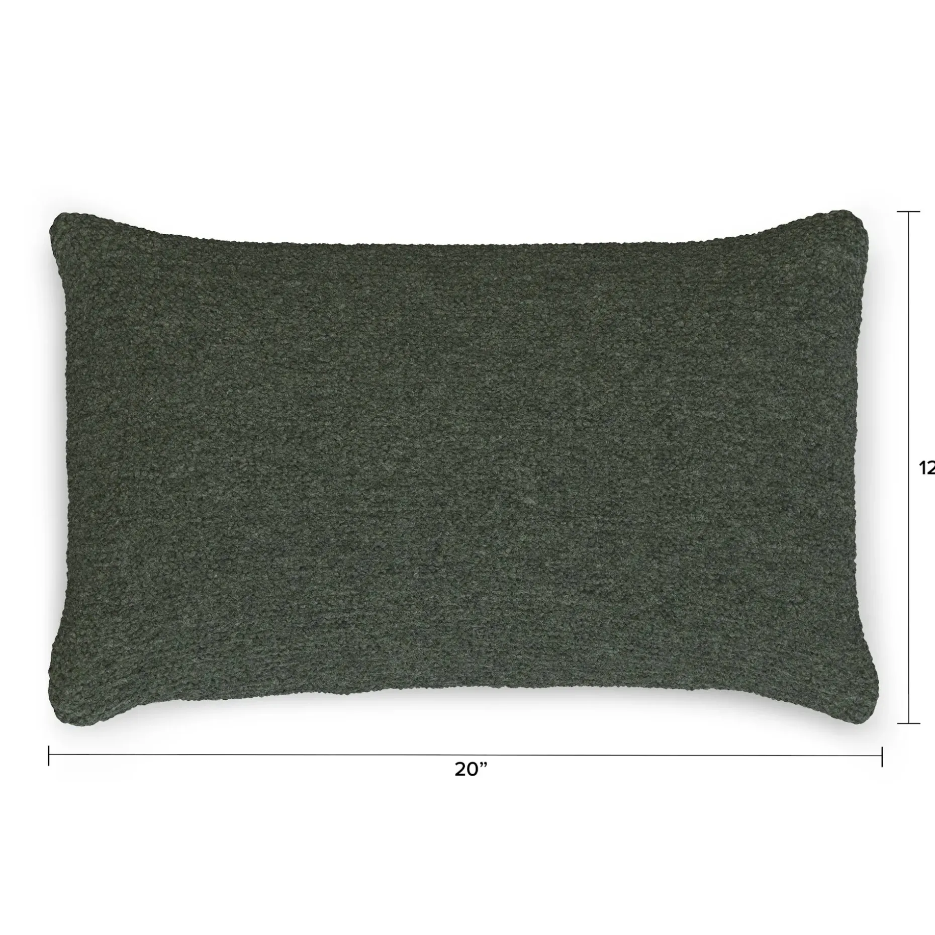 Gabriola Small Pillow - Green Wool Bouclé