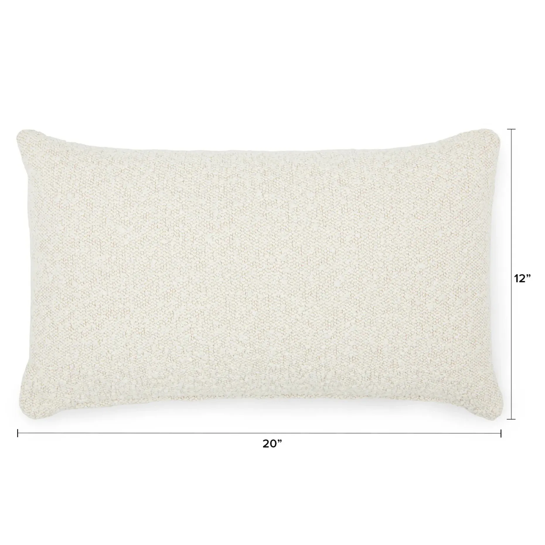 Gabriola Small Pillow - Ivory Bouclé