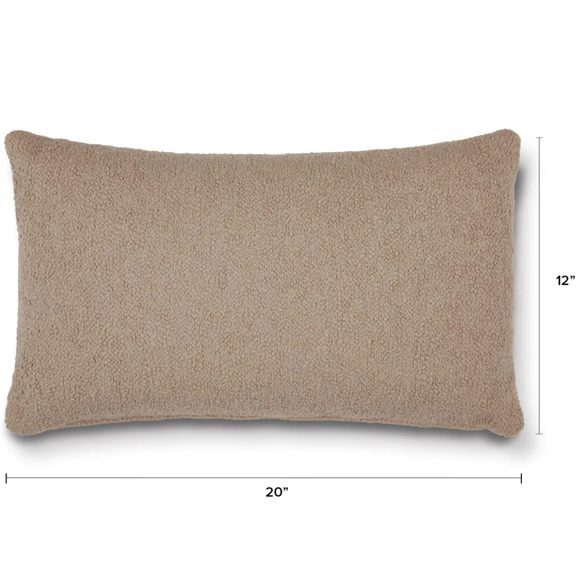 Gabriola Small Pillow - Sandstone Wool Bouclé