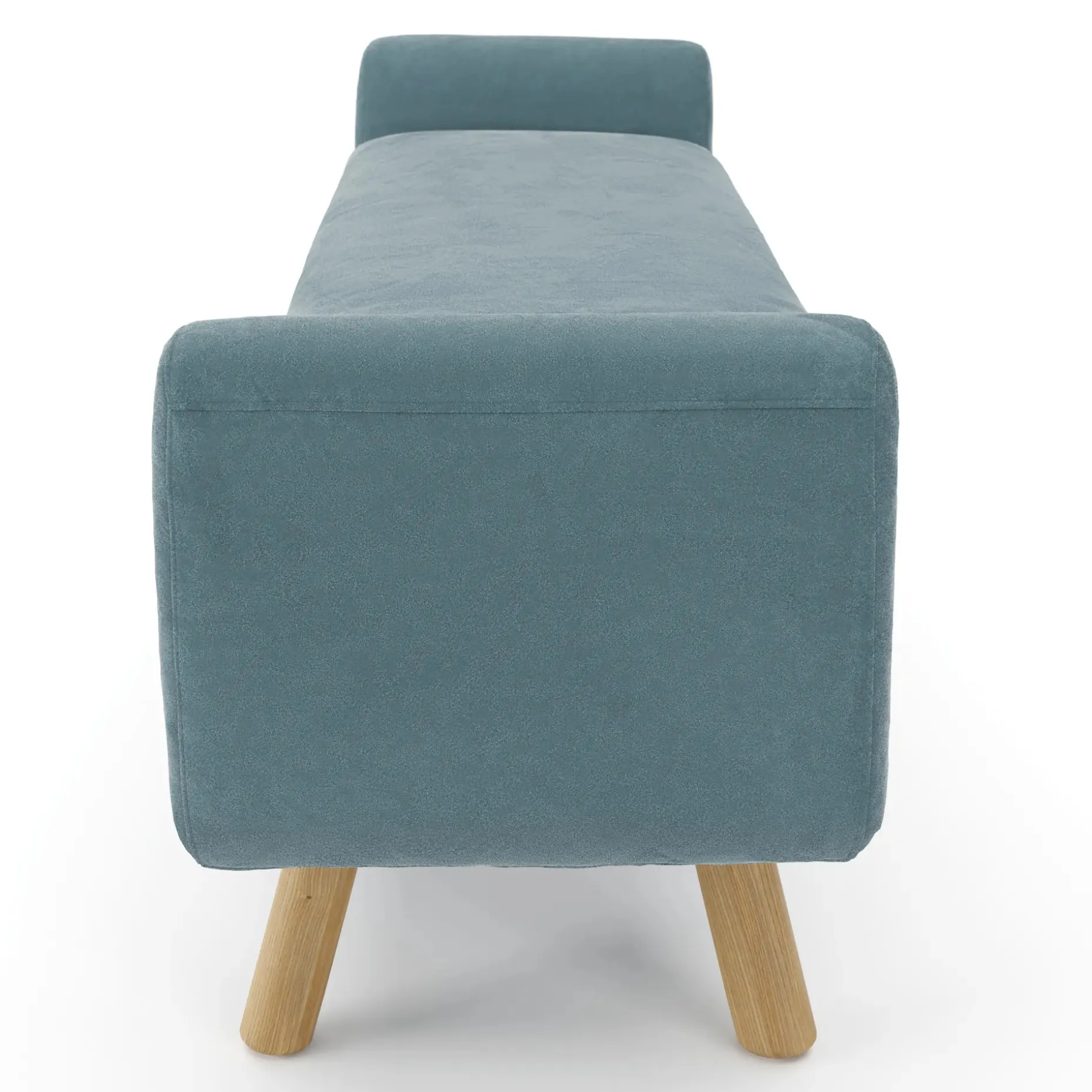 Gabriola 60" Velvet Bench - Hale Chambray