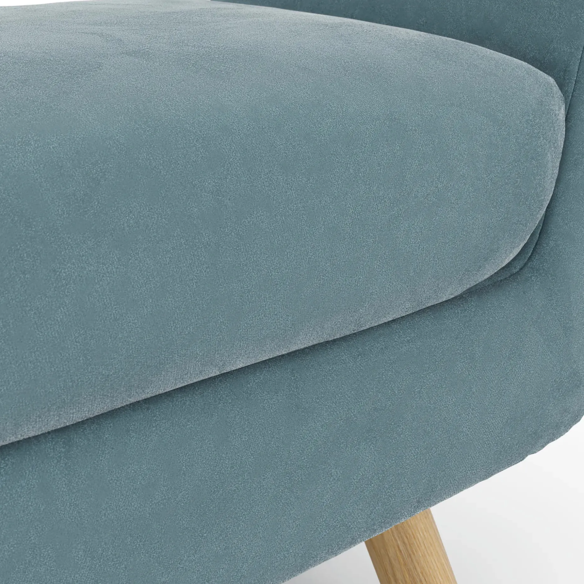 Gabriola 60" Velvet Bench - Hale Chambray