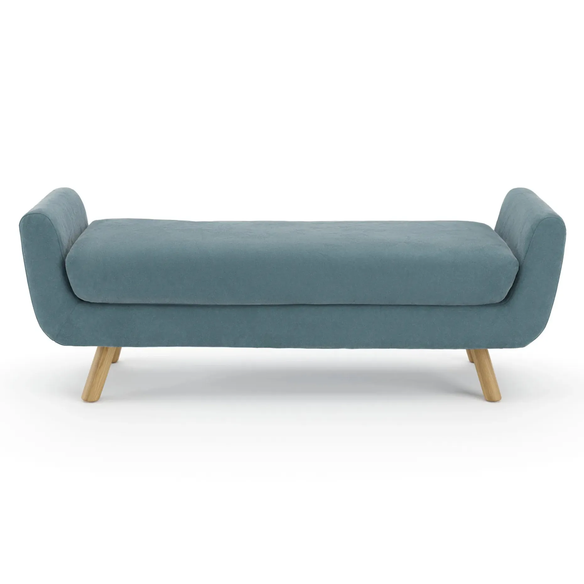 Gabriola 60" Velvet Bench - Hale Chambray