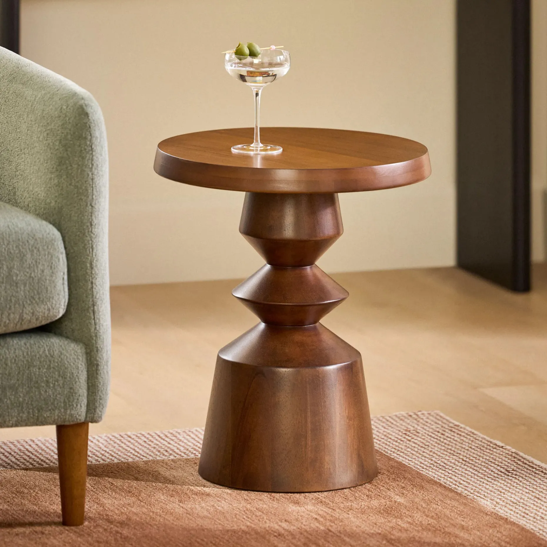 Gambit Side Table - Walnut