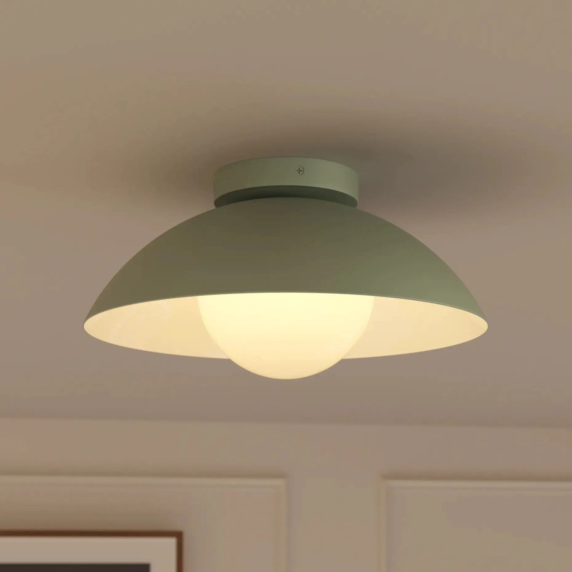 Gemma Flushmount Ceiling Light - Green