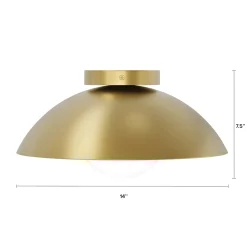 Gemma Flushmount Ceiling Light - Brass
